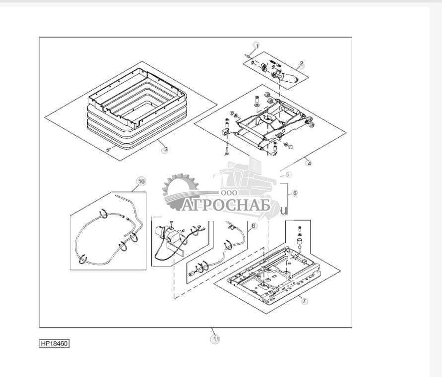 Operator's Seat Air Suspension, Lower 